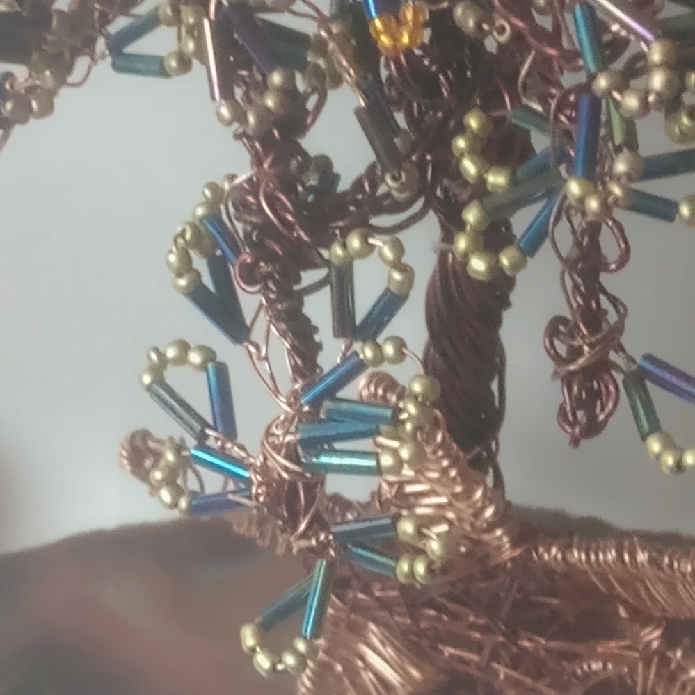 Hand Crafted Copper Tree, "Autumn at the beach" - Picture 4 of 5